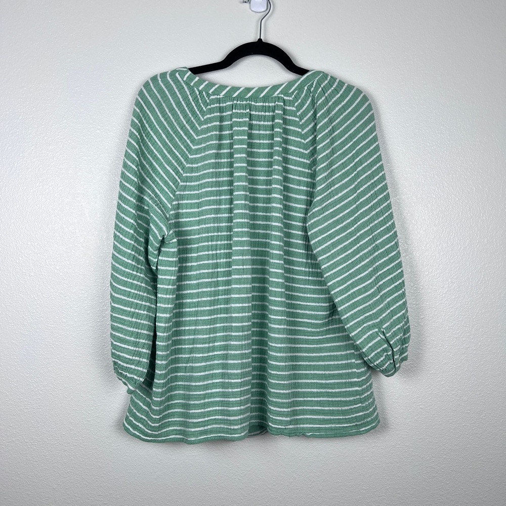 J. Jill Women's Striped Long Sleeve Top Sz L - Picture 6 of 7